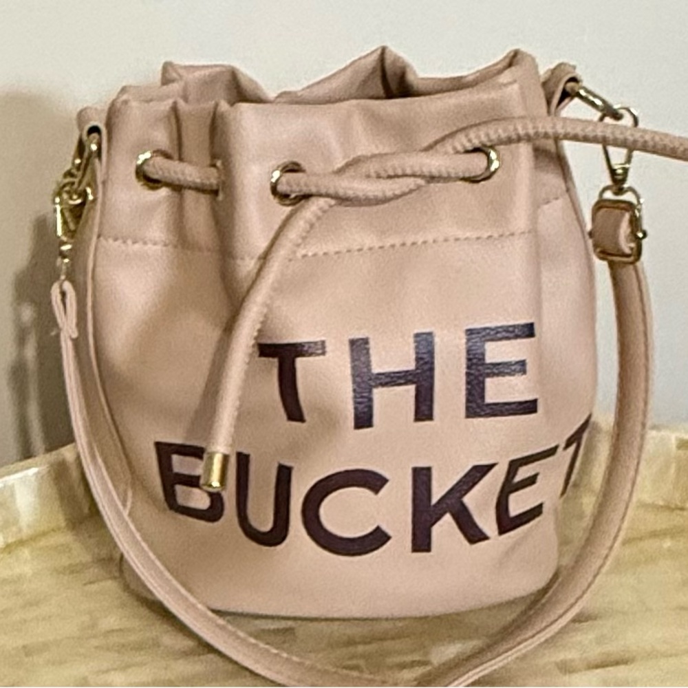 The Bucket Pink Drawstring Bucket Bag